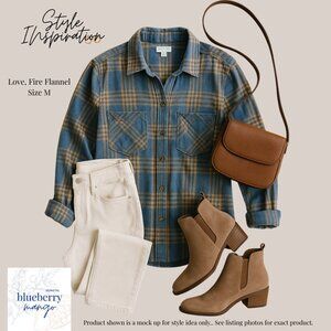 Love, Fire Plaid Flannel Shirt | Fall Colors | Nordstrom Brand | Size M